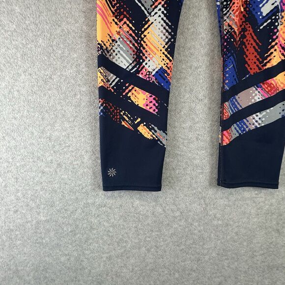 Athleta Women's Lava Sonar Printed Multicolored High Waist Leggings Size S Retro - Picture 4 of 11